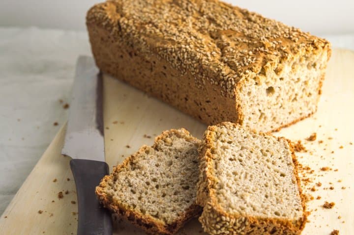 two slices of low fodmap bread