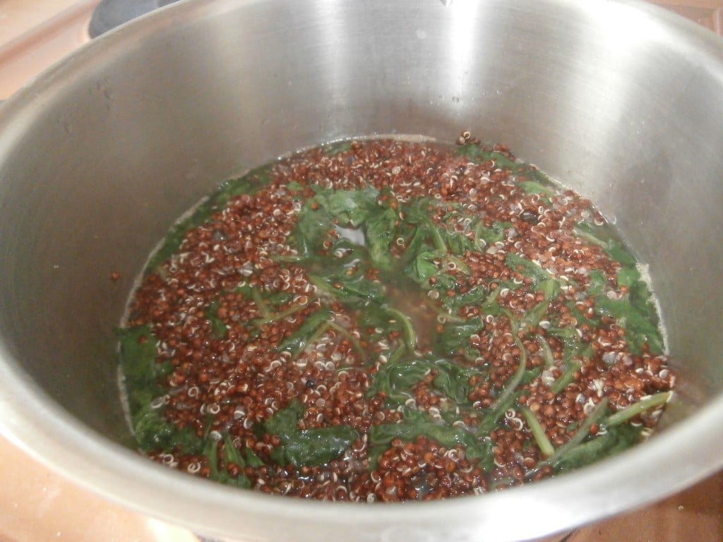 Red Quinoa and Spinaches