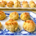 Two platters filled with coconut macaroons
