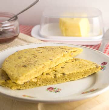 stovetop bread cut in half