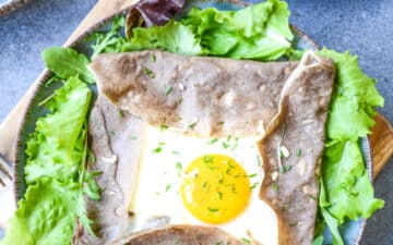 french buckwheat crepes on a table